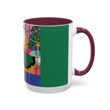 🎄🎁 The Emerald Christmas Belle Colorful Mug – Colorful Holiday Fashion Fantasy
