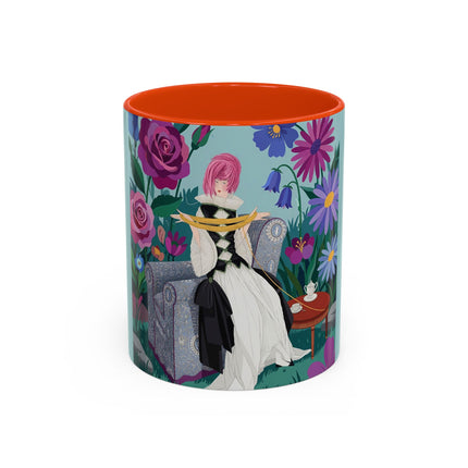 The Lady Of The Garden Tea Colorful Mugs – Art Deco Floral Elegance