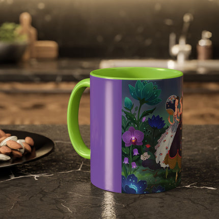 The Ladies Of The Moonlit Garden Colorful Mugs – Art Deco Floral Elegance