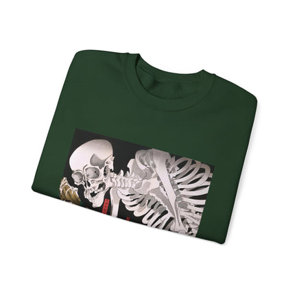 Mitsukuni Defying the Skeleton Spectre by Utagawa Kuniyoshi Heavy Blend™ Crewneck Sweatshirt