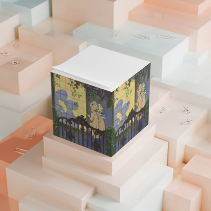 Whispers of Love: A Vintage Art Deco Fairytale Note Cube