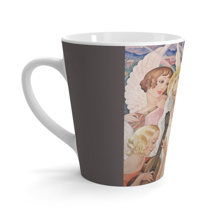 Madonna with Child Surrounded by Musical Angels by Gerda Wegener Latte Mug