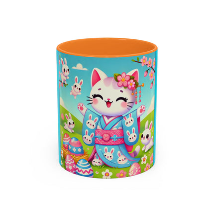 Springtime Kitten’s Easter Joy Colorful Mugs (11oz, 15oz)