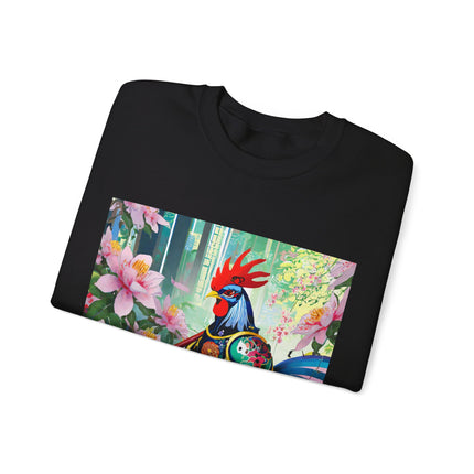 Cyberpunk Rooster Unisex Heavy Blend™ Crewneck Sweatshirt