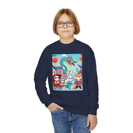 The Little Dragon and Friends Youth Crewneck Sweatshirt – Friendship, Adventure & Playful Charm