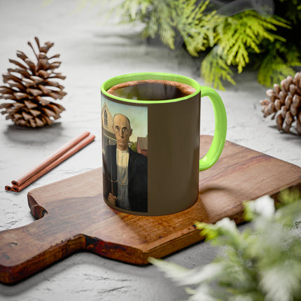 American Gothic by Grant Wood Colorful Mugs (11oz, 15oz)