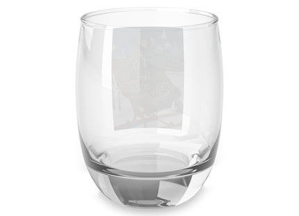 Elegant Winter Woman in Sleigh Whiskey Glass