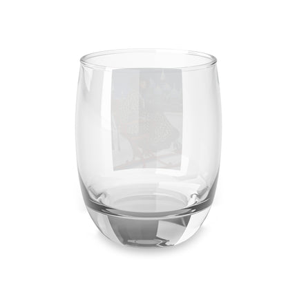 Elegant Winter Woman in Sleigh Whiskey Glass