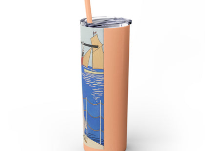 Costume de Yacht by George Barbier Skinny Tumbler with Straw, 20oz
