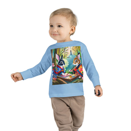 Fairy Animals Writing Wishes Toddler Long Sleeve Tee