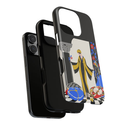 Art Deco Flapper in Yellow Robe Phone Case – Elegant Glamour & Exotic Charm