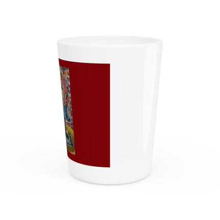 Fish, Fruits, and Flowers by Kathryn E. Cherry Ceramic Shot Glass