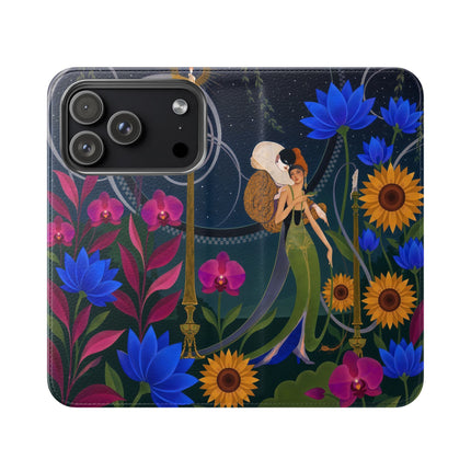 🌙🕯️ The Lady Of The Midnight Garden Flip Case – Art Deco Nocturne