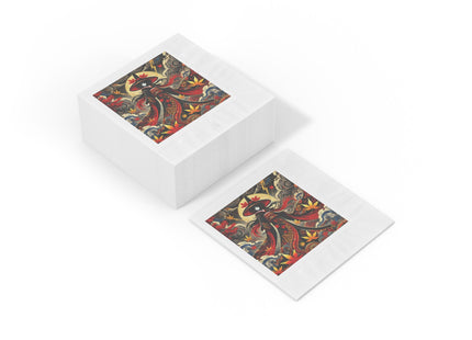 Kabuki Witch White Coined Napkins