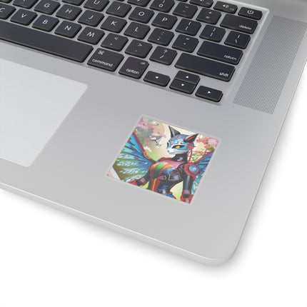 Cyberpunk Chic Kiss-Cut Stickers (4 Sizes)