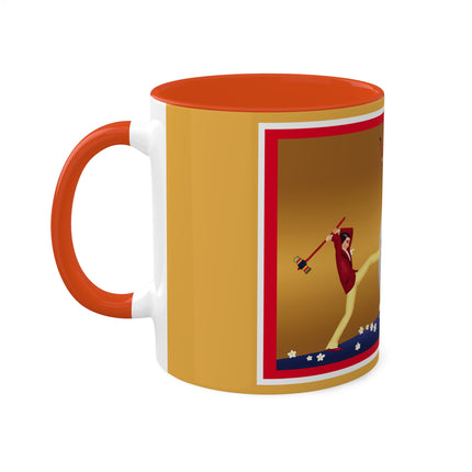 Crack-Up Comedy: The Great Egg Duel Colorful Mugs, 11oz