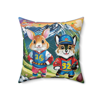 Animal Athletes Spun Polyester Square Pillow