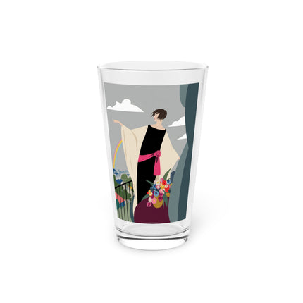 Rainbow Reverie Pint Glass – Elegant Renewal & Serene Beauty