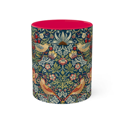 Strawberry Thief by William Morris Colorful Mugs, 11oz