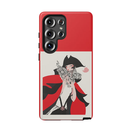 Crimson Masquerade Phone Case – Dramatic Grace & Bold Elegance
