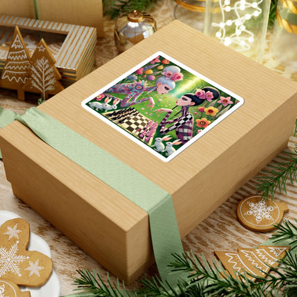 ♟️🌸 Spring Gambit: A Fairy’s Move Kiss-Cut Sticker – Whimsical Chess & Spring Magic