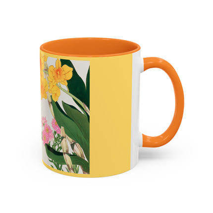 Golden Bow Orchid by Tanigami Kônan Colorful Mugs (11oz, 15oz)