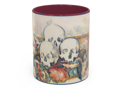 The Three Skulls by Paul Cézanne Colorful Mugs (11oz, 15oz)