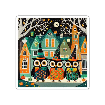 Night of the Trick-or-Treating Owlets Die-Cut Stickers (5 Sizes)