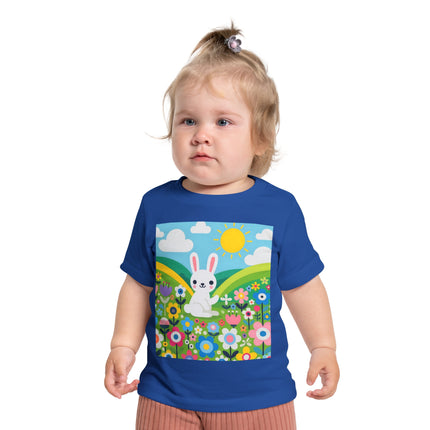 A Young Bunny’s Day Baby T-Shirt – Gentle Moments in Bloom