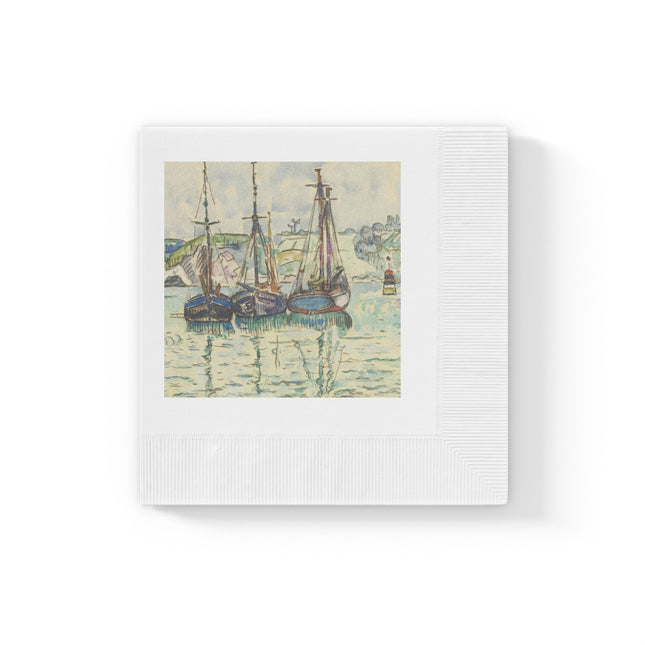 Le Trieux Paul Signac White Coined Napkins
