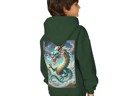 Tibetan Dragon in Battle Youth Heavy Blend Hooded Sweatshirt