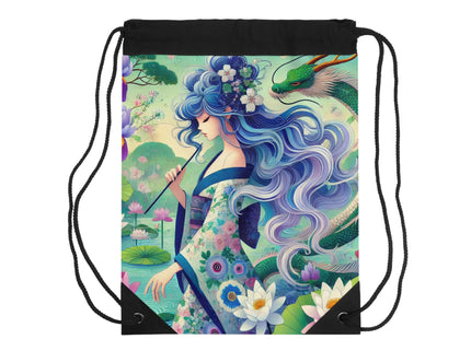 Fairy of the Koi Pond Drawstring Bag