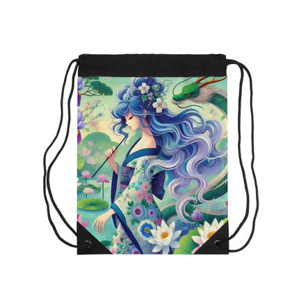 Fairy of the Koi Pond Drawstring Bag