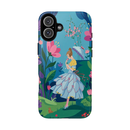 🌸☂️ A Stroll Through The Enchanted Forest Phone Case – Art Deco Floral Fantasy