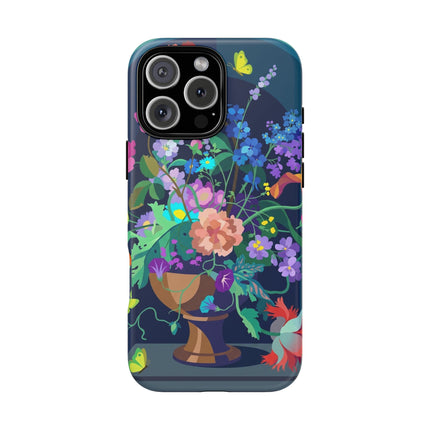Midnight Floral Reverie Phone Case – Vibrant Bloom & Enchanted Beauty