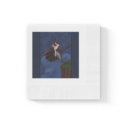 The Enchanted Witch White Coined Napkins