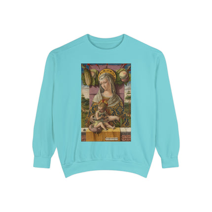 Madonna and Child by Carlo Crivelli Unisex Garment-Dyed Sweatshirt
