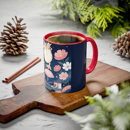 🕛🌸 Midnight Waltz Before Christmas Colorful Mug – Art Deco Holiday Fantasy