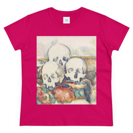 The Three Skulls by Paul Cézanne Women's Midweight Cotton Tee