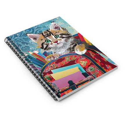 Whiskered Wanderings Spiral Notebook - Ruled Line