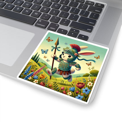 Rabbit Gladiator Kiss-Cut Stickers (4 Sizes)