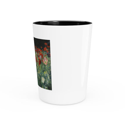 Poppies (A Study of Poppies for Carnation, Lily, Lily, Rose) by John Singer Sargent Ceramic Shot Glass