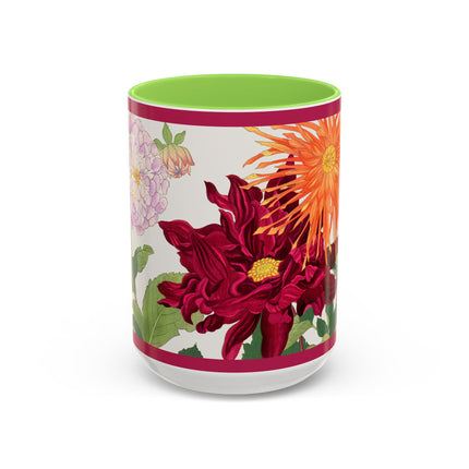 Dahlia Flower by Tanigami Kônan Colorful Mugs (11oz, 15oz)