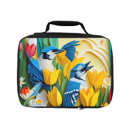 Blue Jays in a Spring Garden Lunch Bag