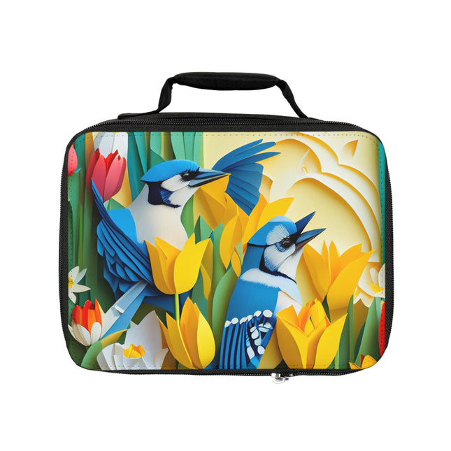 Blue Jays in a Spring Garden Lunch Bag