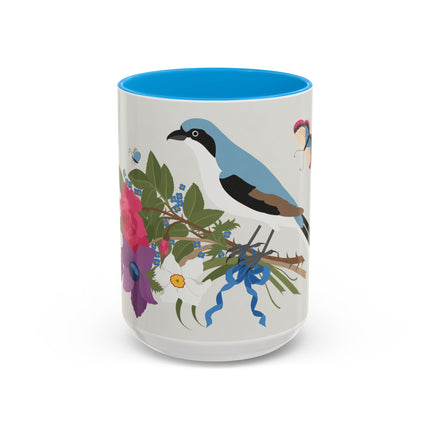 Bluebird & Butterfly Colorful Mugs – Spring Harmony & Delicate Beauty