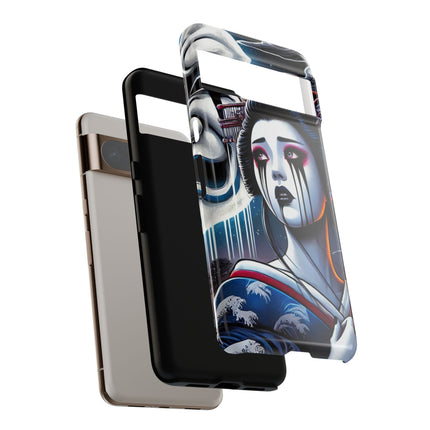 Geisha’s Black Ink Tears Phone Cases