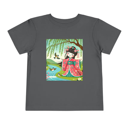 Sparrow Dance Geisha Fairy Toddler Short Sleeve Tee