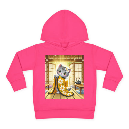 Playful Kitten in the Tea Room Toddler Pullover Fleece Hoodie