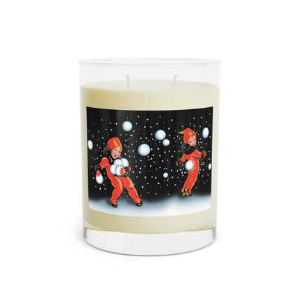A Festive Snowball Scented Candle - Full Glass, 11oz